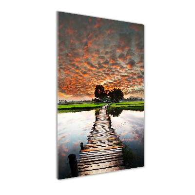 Staand foto op plexiglas Houten brug