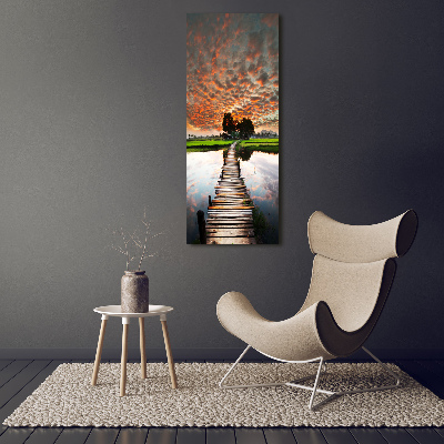 Staand foto op plexiglas Houten brug