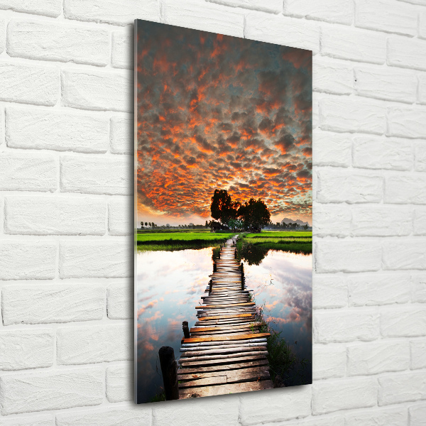 Staand foto op plexiglas Houten brug