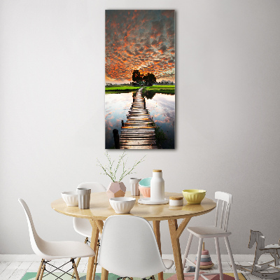 Staand foto op plexiglas Houten brug