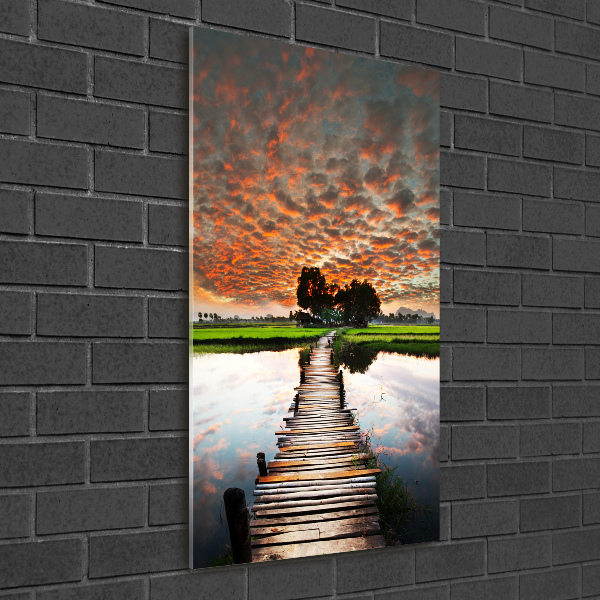 Staand foto op plexiglas Houten brug