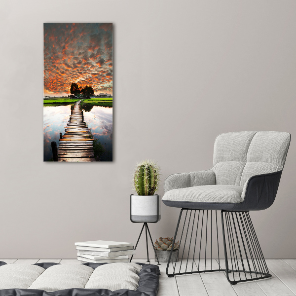 Staand foto op plexiglas Houten brug