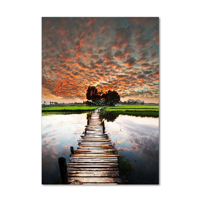 Staand foto op plexiglas Houten brug
