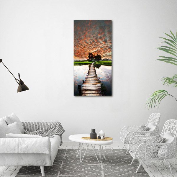 Staand foto op plexiglas Houten brug