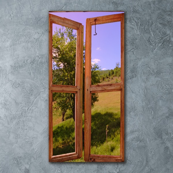 Staand foto plexiglas Het landschap buiten het raam.