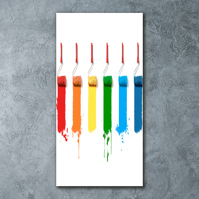 Foto obraz nowoczesny duży akrylowy pionowy Wałki malarskie