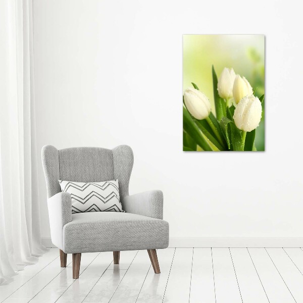 Staand foto plexiglas Witte tulpen
