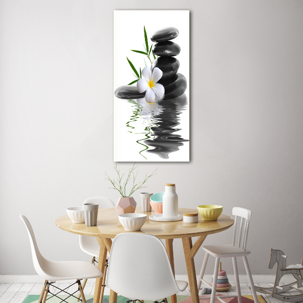 Staand foto plexiglas Orchidee en stenen