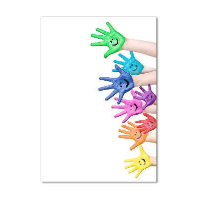 Obraz zdjęcie szkło akryl pionowy Pomalowane dłonie