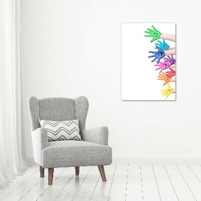 Obraz zdjęcie szkło akryl pionowy Pomalowane dłonie