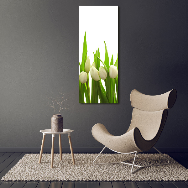 Staand foto plexiglas Witte tulpen