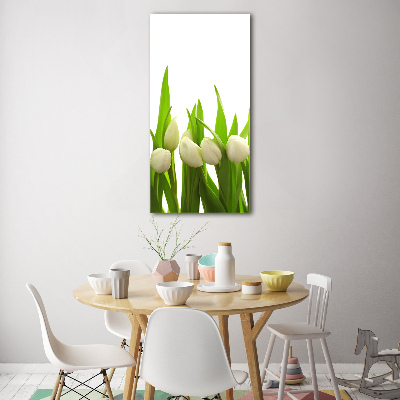 Staand foto plexiglas Witte tulpen