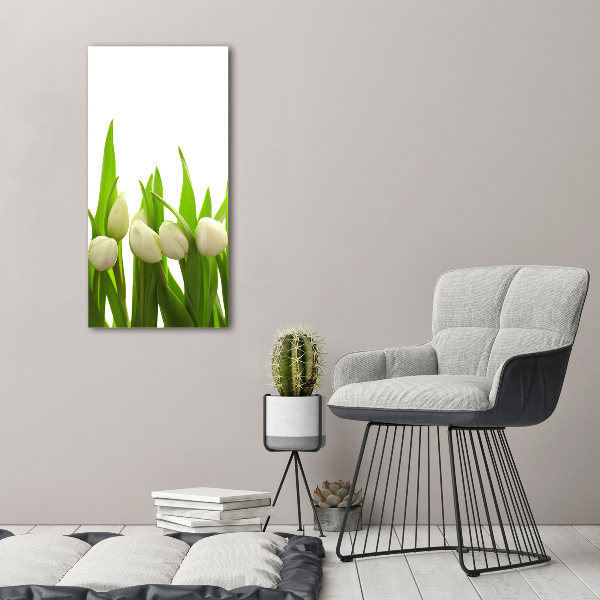 Staand foto plexiglas Witte tulpen