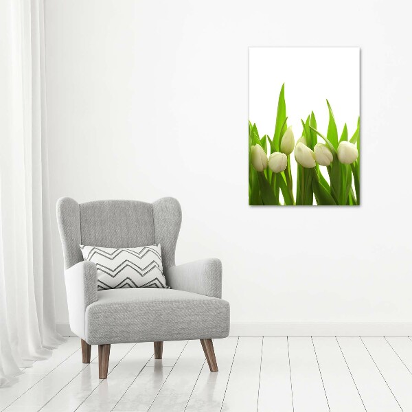 Staand foto plexiglas Witte tulpen