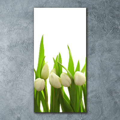 Staand foto plexiglas Witte tulpen