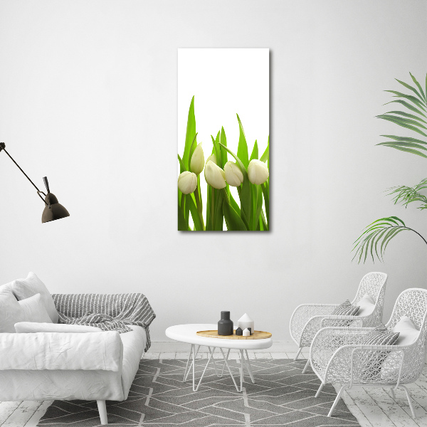 Staand foto plexiglas Witte tulpen