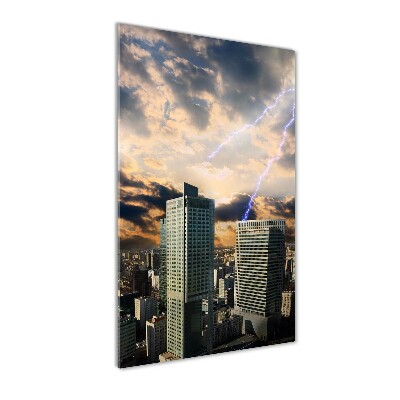 Staand plexiglas foto Storm boven Warschau