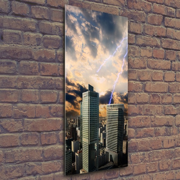 Staand plexiglas foto Storm boven Warschau