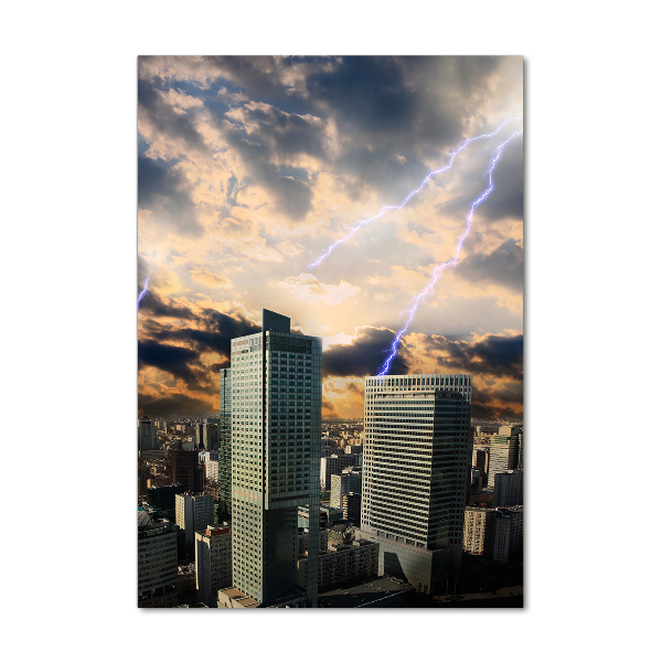 Staand plexiglas foto Storm boven Warschau