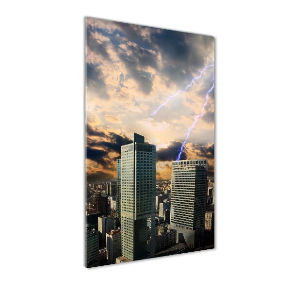 Staand plexiglas foto Storm boven Warschau