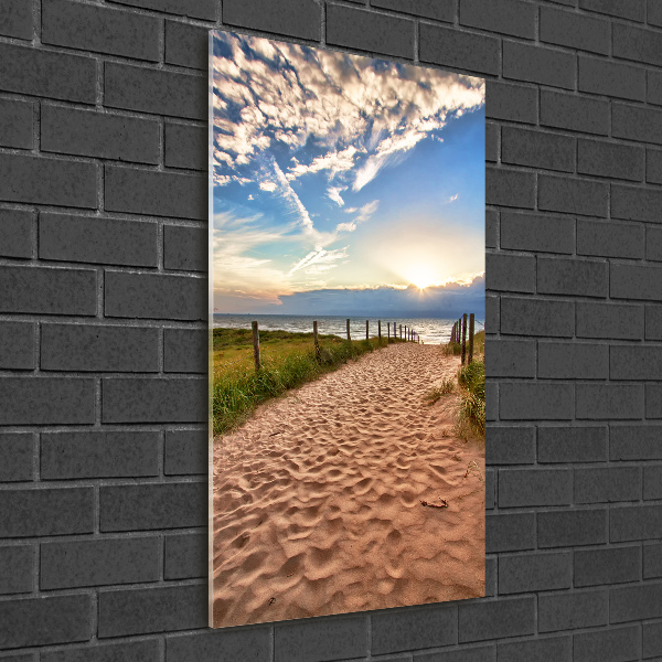 Staand foto plexiglas Pad naar het strand