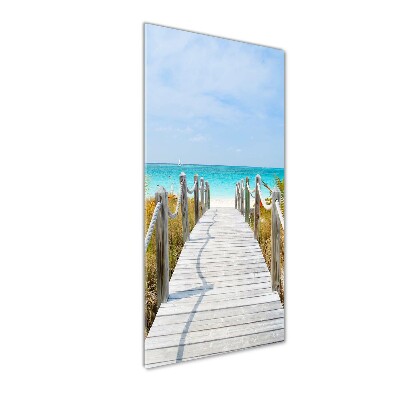 Staand plexiglas foto Pad naar het strand
