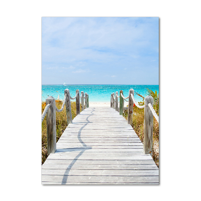 Staand plexiglas foto Pad naar het strand