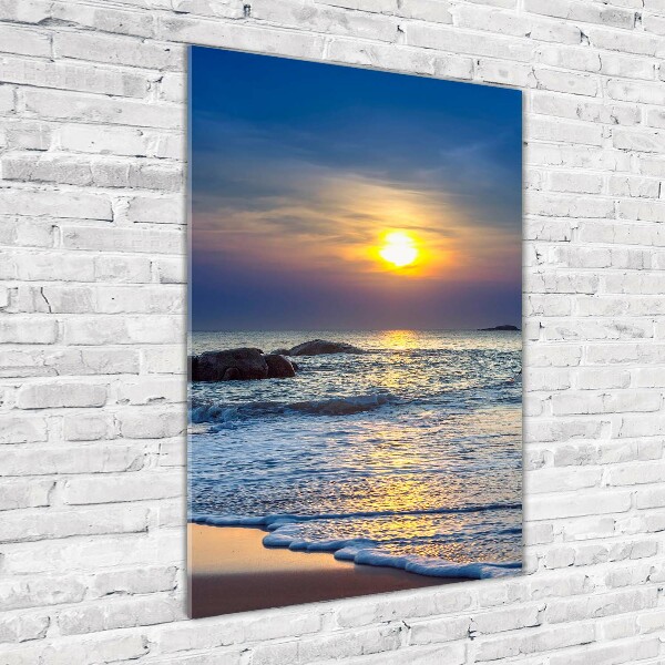 Staand foto in plexiglas Zonsondergangstrand