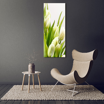 Staand foto op plexiglas Witte tulpen