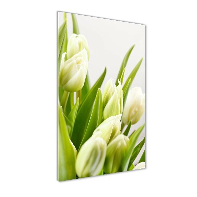 Staand foto op plexiglas Witte tulpen