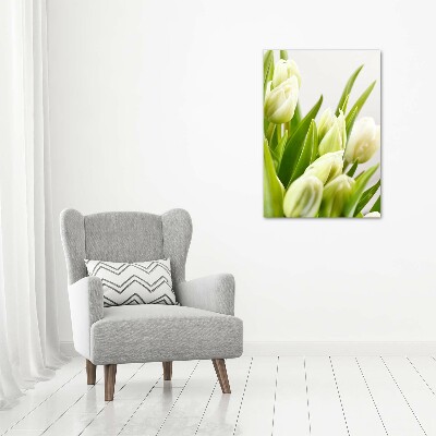 Staand foto op plexiglas Witte tulpen