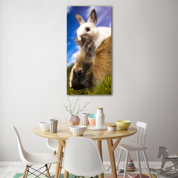 Staand foto plexiglas Twee konijnen