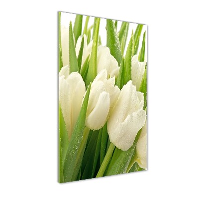 Staand foto op plexiglas Witte tulpen