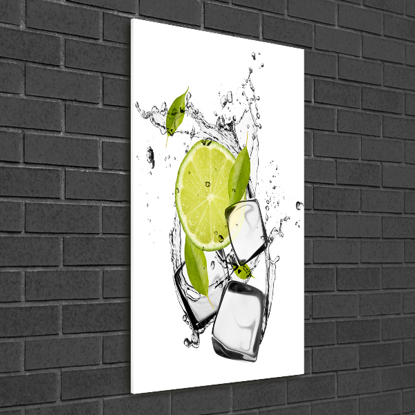 Staand foto in plexiglas Limoen en ijs