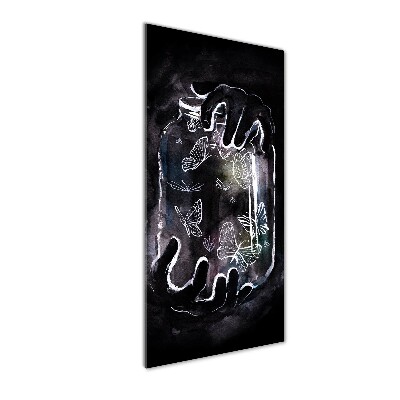 Staand foto op plexiglas Vlinders in een pot