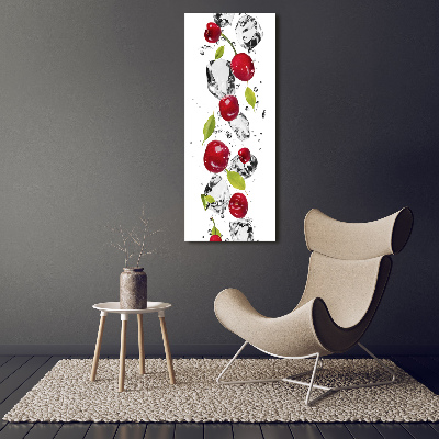 Staand foto in plexiglas Kersen en water