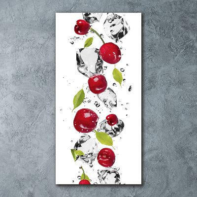 Staand foto in plexiglas Kersen en water