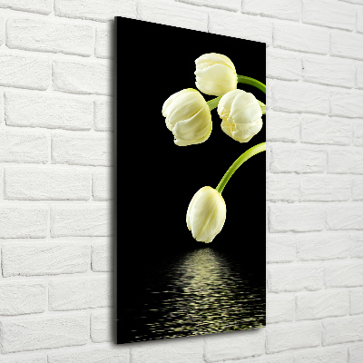Staand foto plexiglas Witte tulpen