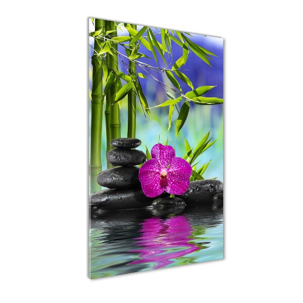 Staand foto op plexiglas Orchidee en bamboe