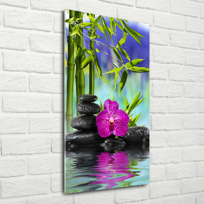 Staand foto op plexiglas Orchidee en bamboe