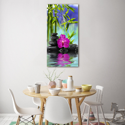 Staand foto op plexiglas Orchidee en bamboe