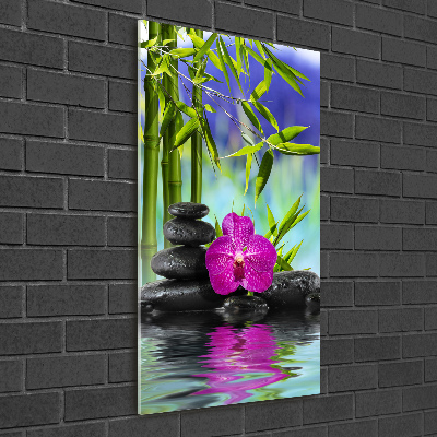 Staand foto op plexiglas Orchidee en bamboe