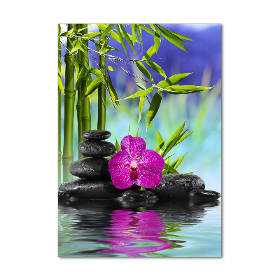 Staand foto op plexiglas Orchidee en bamboe