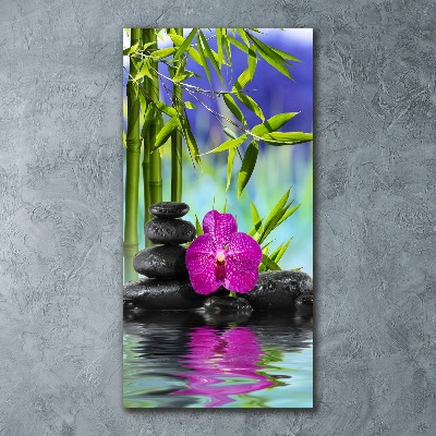 Staand foto op plexiglas Orchidee en bamboe