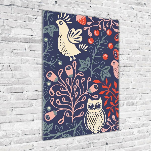 Staand plexiglas foto Haan hen uil