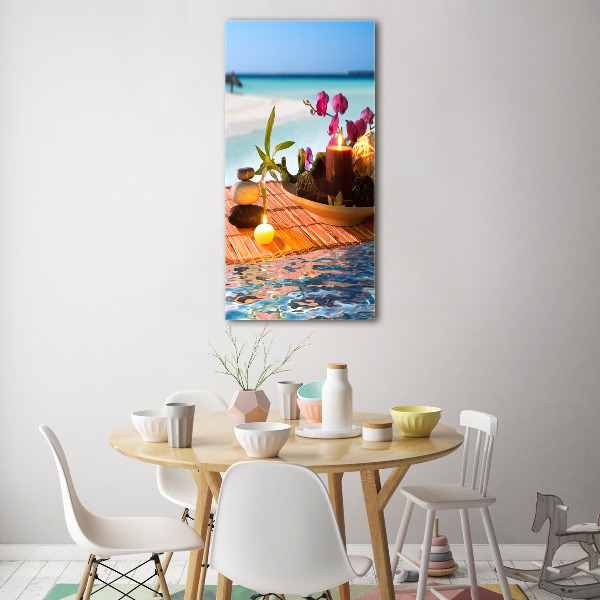 Staand foto plexiglas Orchidee en bamboe