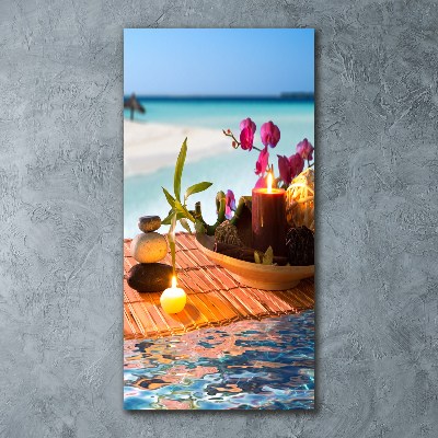 Staand foto plexiglas Orchidee en bamboe