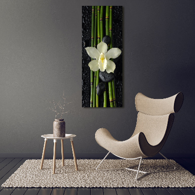 Staand foto in plexiglas Orchidee en bamboe