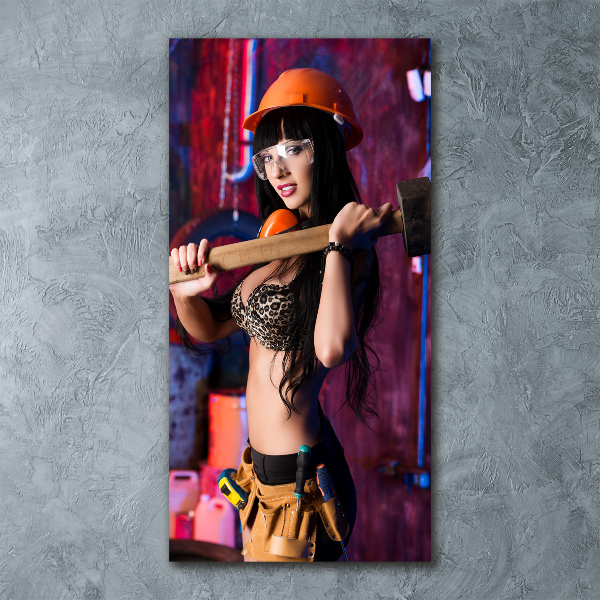 Staand plexiglas foto Vrouwelijke werkster