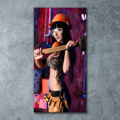 Staand plexiglas foto Vrouwelijke werkster